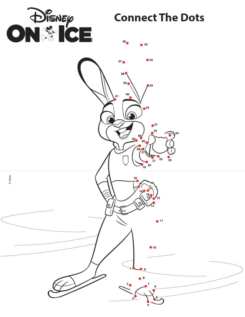 Connect the dots of a Zootopia character