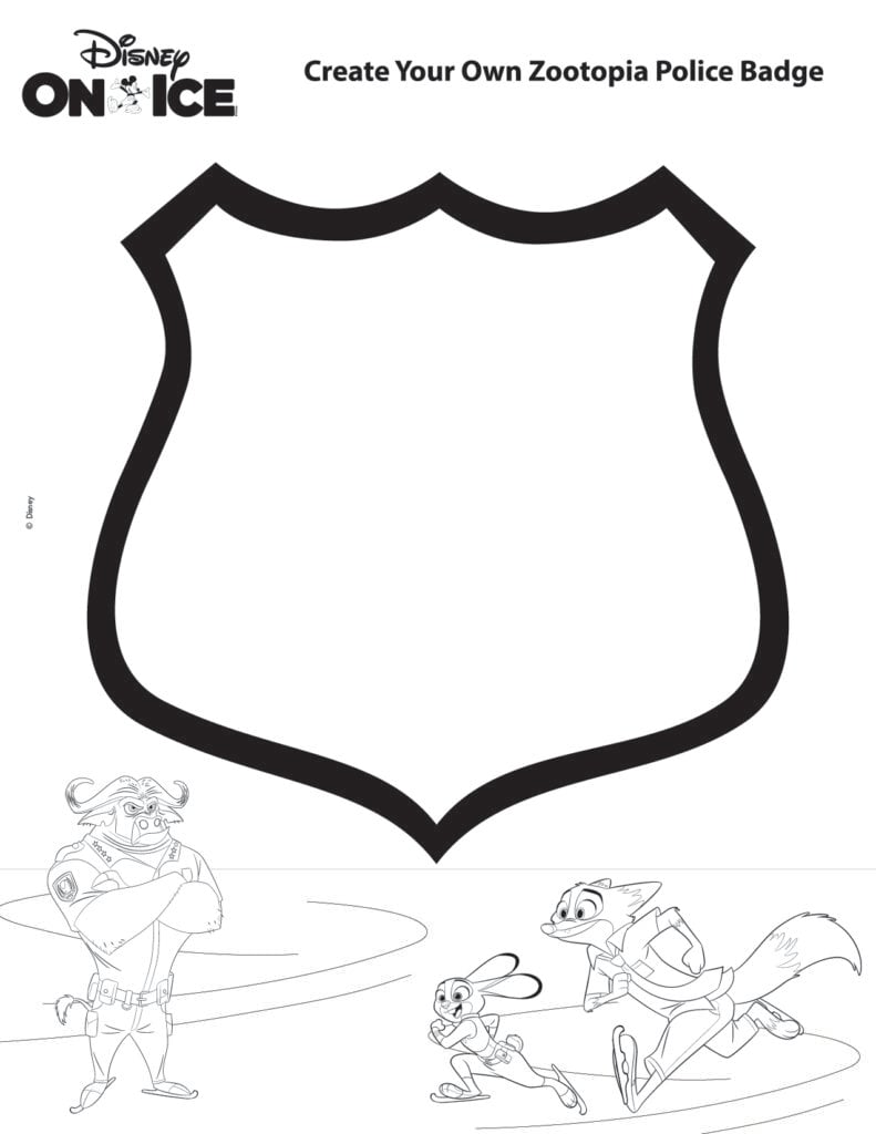 Zootopia themed coloring sheet