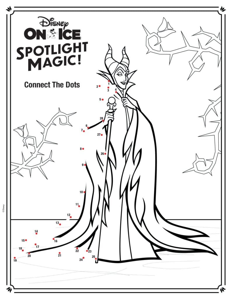 connect the dots with image of Maleficent 